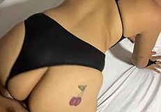 I find my stepsister taking sexy photos and wonder if she wants me to touch her ass