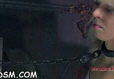 Cheerful Blonde Hottie Slowly Taking Off Clothes For Bound Masturbation