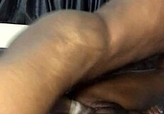 ebony stretch marks ass girl charges phone and gets fucked