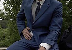 Men in suits strip naked for gay boxing and orgasm