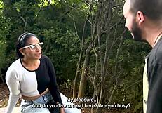 My girlfriend catches me cheating with a curvy latina but joins in for a wild threesome