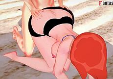 Gwen Tennyson wears bikini on the beach