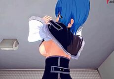 xenovia says, 'issei, fuck me hard while rias watches' in this hentai madness