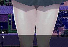 cumming on girl's thighs in public?