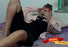 lonely transboy solo sex with tight pussy action