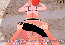 Gwen Tennyson wears bikini on the beach