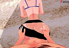 Gwen Tennyson wears bikini on the beach