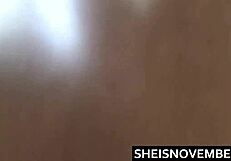 Wow, slim ebony girl msnovember gives risky blowjob in fast food restaurant, big tits out, eye contact