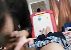 Latina Slut Gives Deepthroat Blowjob After Work in Homemade Amateur Session