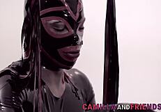 shemale in latex bangs her boy 😈
