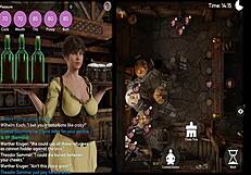 perverted waitress shows big tits and ass!