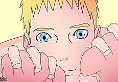 Naruto plays with saber's tits and fucks her in hentai