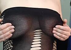 Kyra Hellfire's Natural Big Boobs Jerk Off Countdown