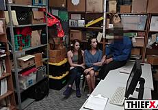 foxy teen burglars punished with hardcore fucking in garage