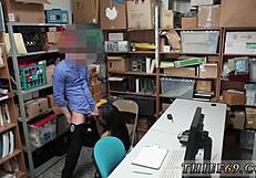 Female cop in uniform aids black inmate, thinking he's still a virgin in hardcore interracial sex