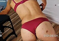 Amateur solo ass massage with beautiful women.