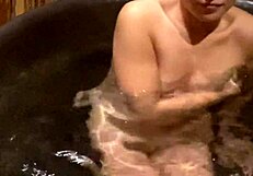 Cute Japanese Girl in Bathroom Massage