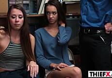 foxy teen burglars punished with hardcore fucking in garage