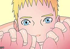 Naruto plays with saber's tits and fucks her in hentai