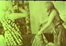 Rare Vintage English Foursome with Hairy Retro Group Action in British Antique Style Setting