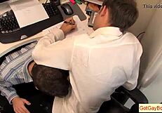 kelan carr enjoys oral fun with hunk at office