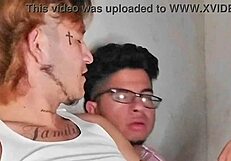 Colombian amateur gropes passive guy in first part