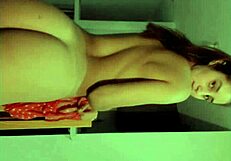 Cute teen 18+ performs striptease undressing slowly