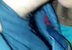 Latina babe giving head on porch