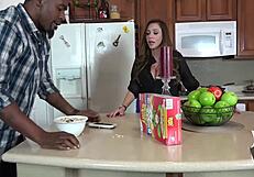 Nadia white gets her pussy fucked by ariella ferrera and rome major! Deepthroat action!