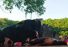 Passionate Public River Fuck With Lover's Intense Cum In Mouth