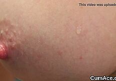 Unusual Centerfold Receives Massive Sperm Load on Face, Swallowing Every Drop of Jizm