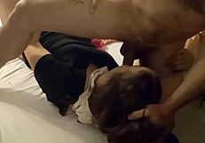 French amateur in cotton dress panties heels stockings