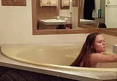 relaxing bathtime with pregnant wife shadebunny in soothing bath