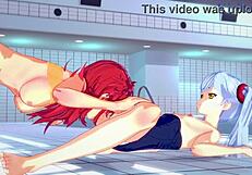 Ruri Hoshino and Festenia Muse in intense lesbian play