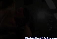 Why are busty babes wrestling naked in this ring?