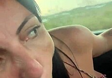 PROSTITUTE SUCKS DICK AND GETS FACIAL WHILE DRIVING