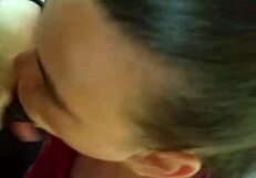 Winter deepthroat blowjob on cock in the snow!