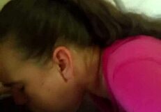 Winter deepthroat blowjob on cock in the snow!