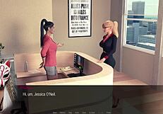 Jessica Oneil starts her first day at the office in Hard News episode 3