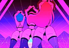 Watch this pornstar dance in panties, teasing with big tits and ass