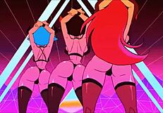 Watch this pornstar dance in panties, teasing with big tits and ass