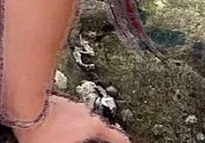 African beauty in bikini on the beach gets me jerking off.