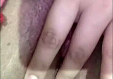 bianquinhafox pulls panties aside and masturbates to orgasm