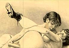 wow, check these wild vintage erotic drawings now!