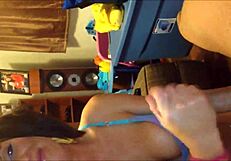 Beautiful Blue-Eyed Teen 18+ Gives Amateur Blowjob in Homemade Tape