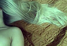 hey, that long blonde hair is so exciting! i masturbate with a dick and cum all over my hair and head.