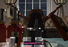 tough guy gets broken in and loves the cartoon sex adventure