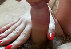 Sexy bitch swallows cock then fucks hard