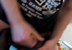 Cumming On Girlfriends Stockings