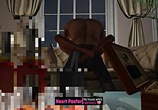 tough guy gets broken in and loves the cartoon sex adventure